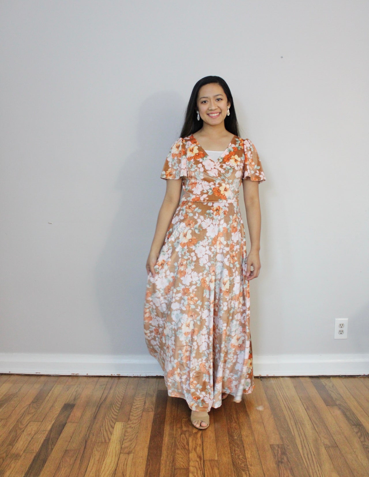Esther Dress in Autumn Floral XL