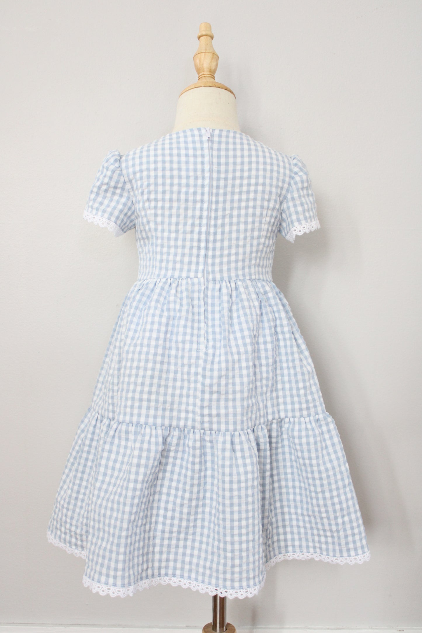 Kate Girls Cotton Seersucker Dress (Size 3)