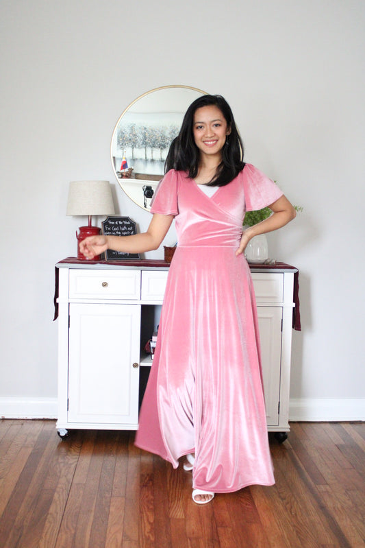 The Esther Dress in Dusty Pink (S)