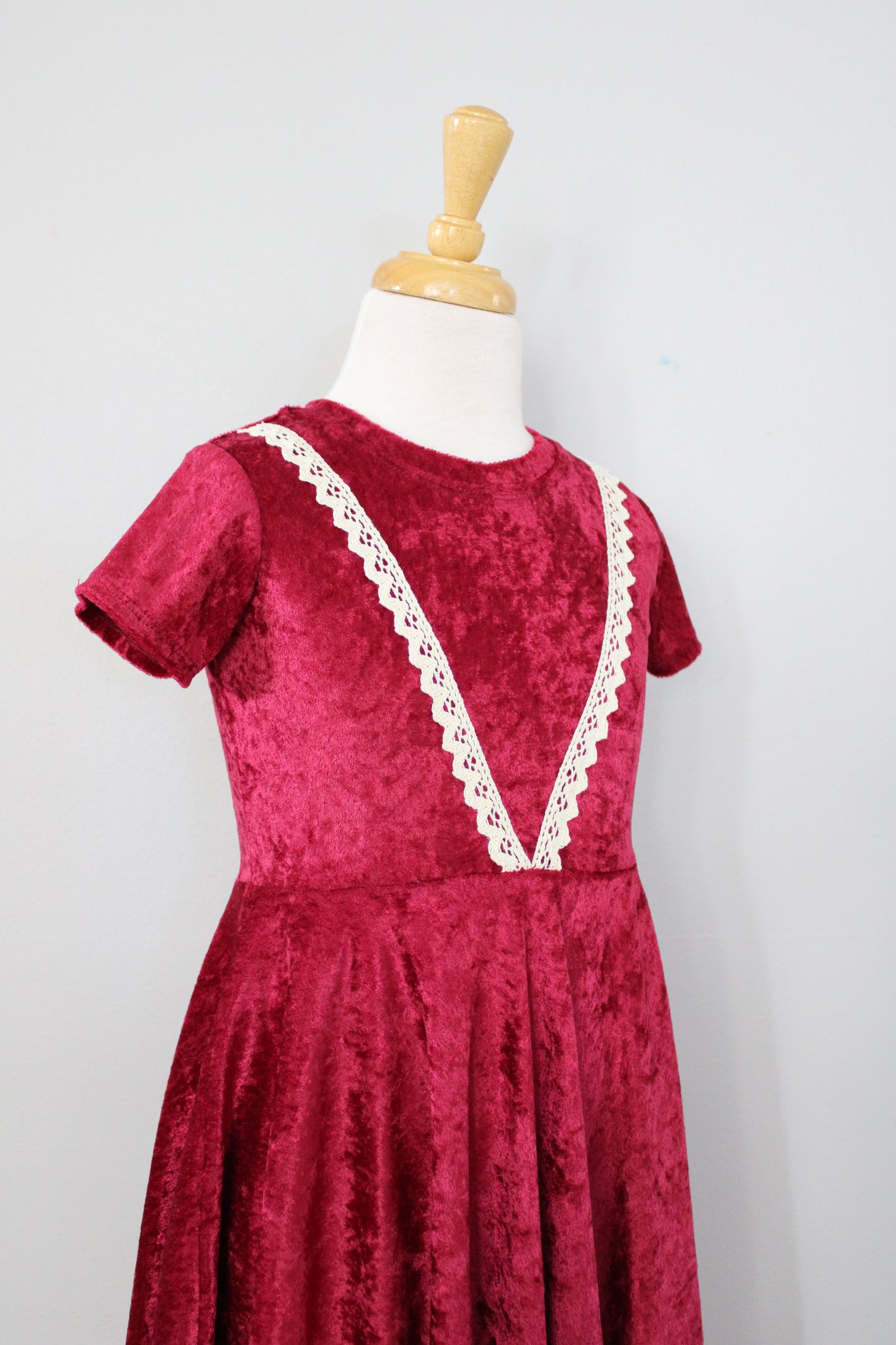 Ruby Velvet Girls Dress (size 6 & 8)