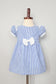 Baby Striped Cotton Seersucker Girls Dress (Size 9-12m)