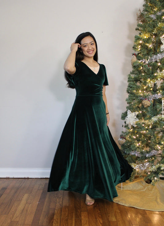 The Esther Dress in Evergreen (S)