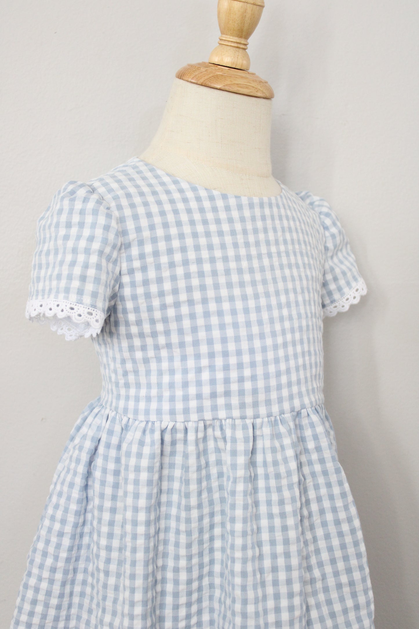 Kate Girls Cotton Seersucker Dress (Size 3)