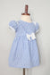 Baby Striped Cotton Seersucker Girls Dress (Size 9-12m)