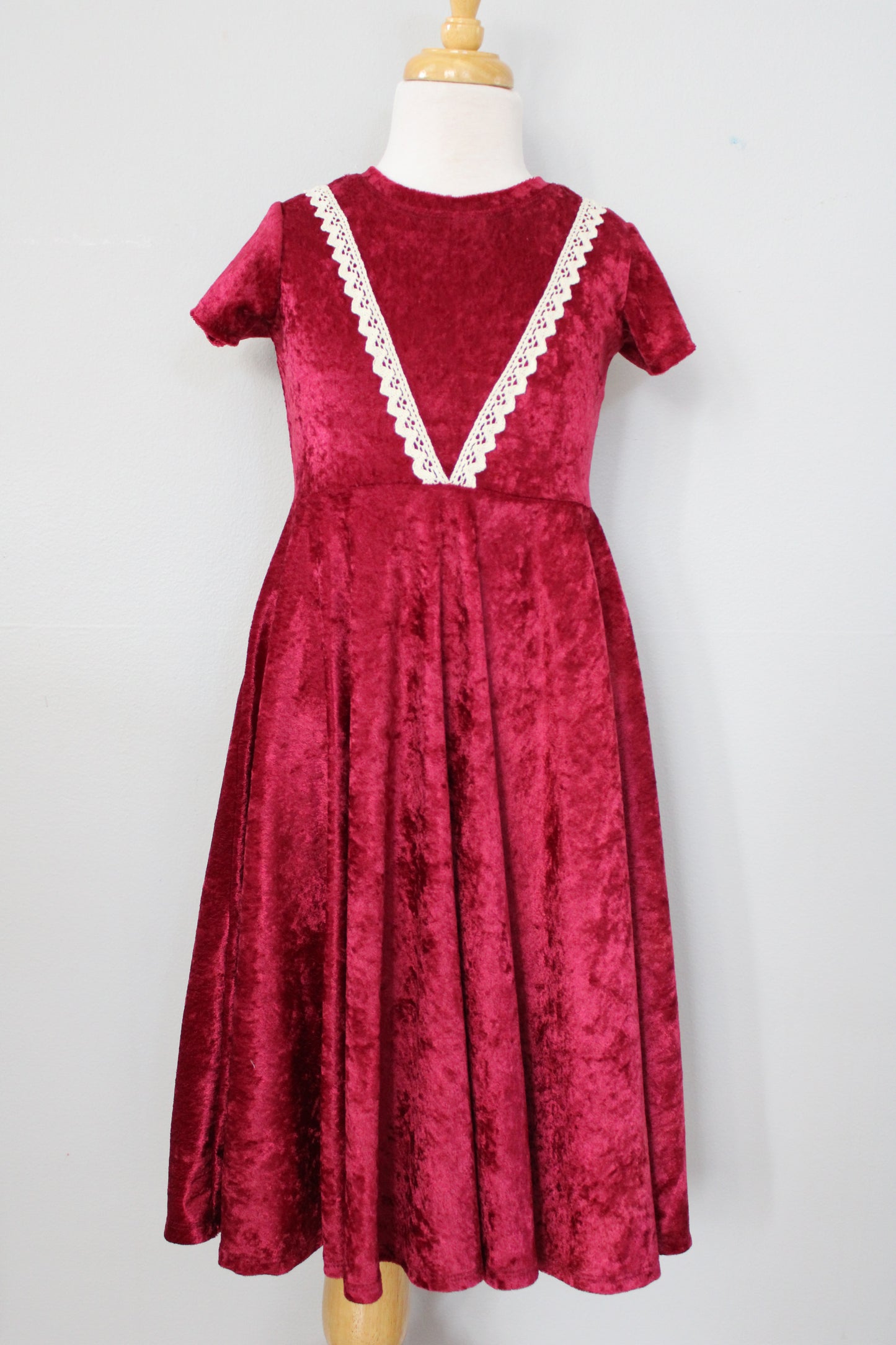 Ruby Velvet Girls Dress (size 6 & 8)