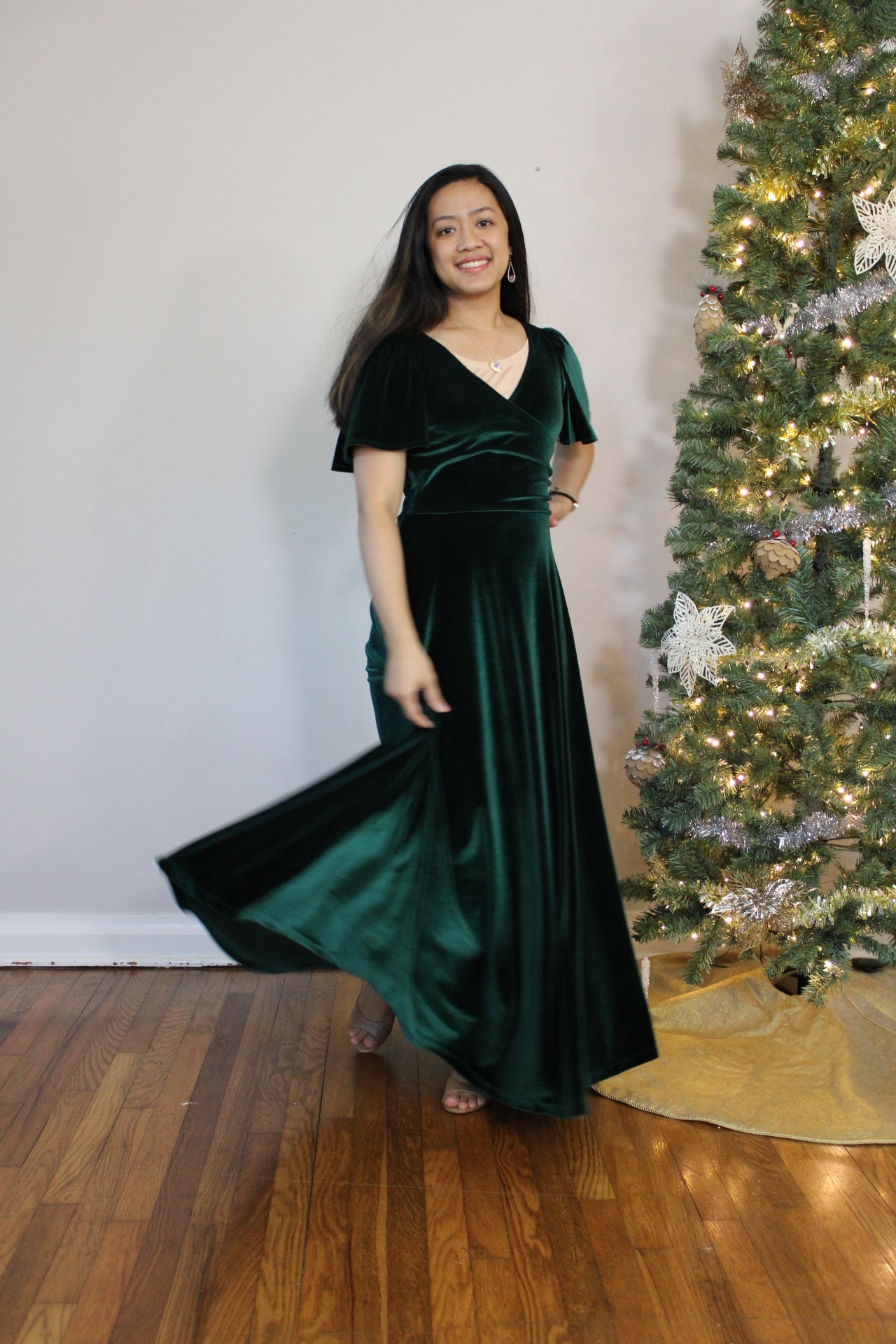 The Esther Dress in Evergreen