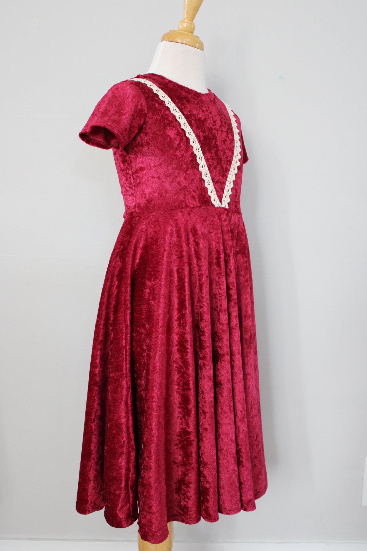 Ruby Velvet Girls Dress (size 6 & 8)