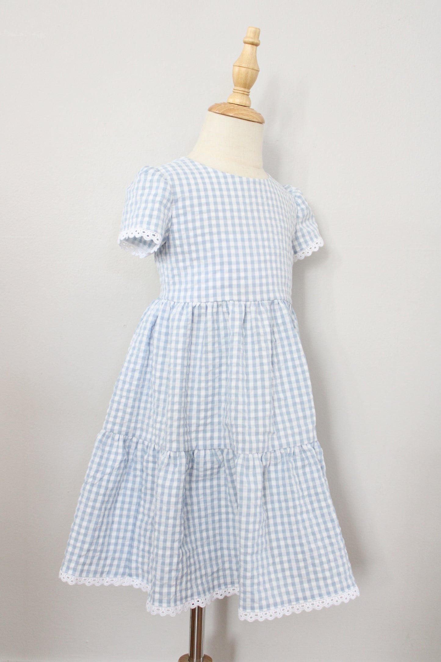 Kate Girls Cotton Seersucker Dress (Size 3)