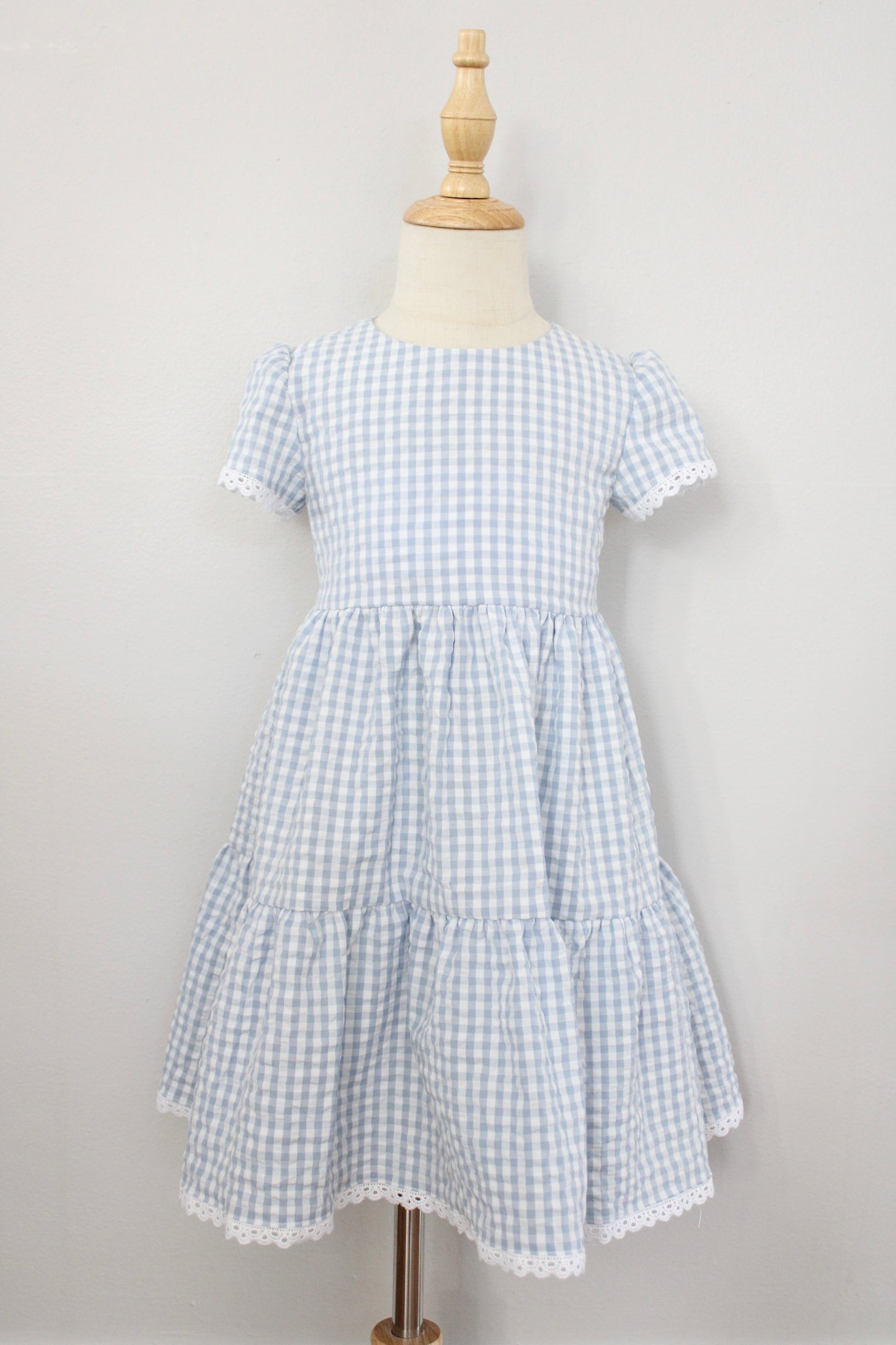 Kate Girls Cotton Seersucker Dress (Size 3)