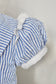 Baby Striped Cotton Seersucker Girls Dress (Size 9-12m)