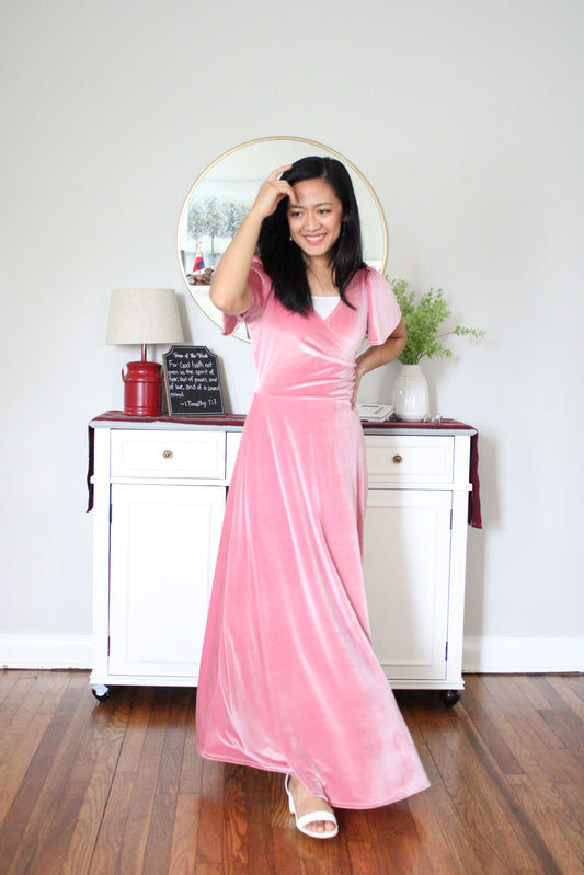 The Esther Dress in Dusty Pink (S)